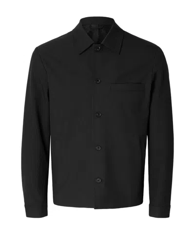 Selected Tailored Overshirt In Black