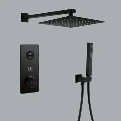 Selected Thermostatic Complete Shower System In Blue