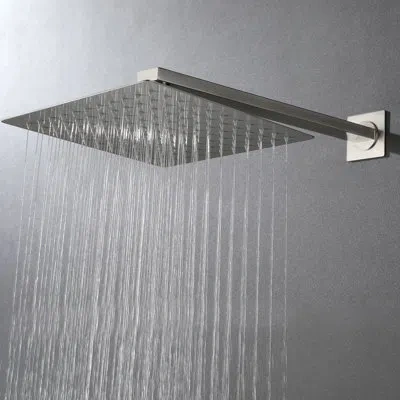 Selected Three Handles Two Functions Complete Shower System With Rough-in Value In Silver;brushed Nickel