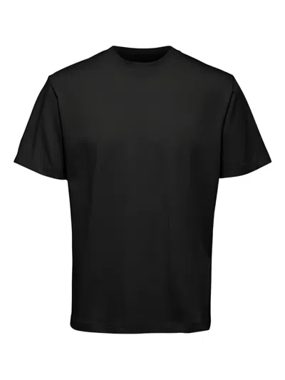 Selected T-shirt Mit Rundhalsausschnitt In Black