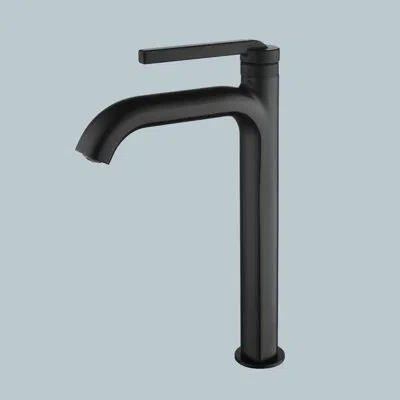 Selected Vessel Single-handle Bathroom Faucet In Matte Black