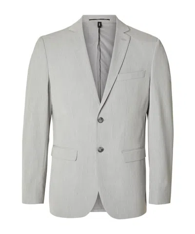 Selected Viscose Blend Slim Fit Blazer In Multi