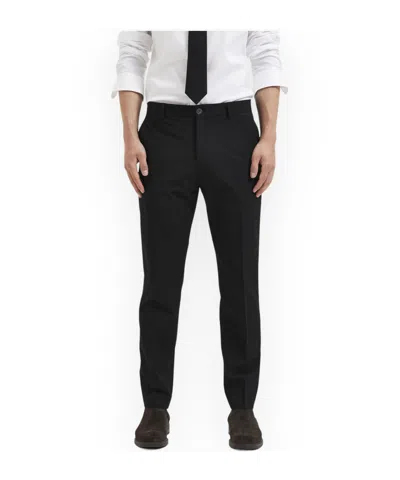 Selected Waistband Loop Casual Pants In Black