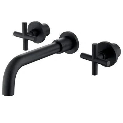 Selected Wall Mounted Bathroom Faucet In Matte Black