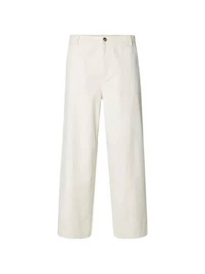 Selected Wide Leg Trousers In White