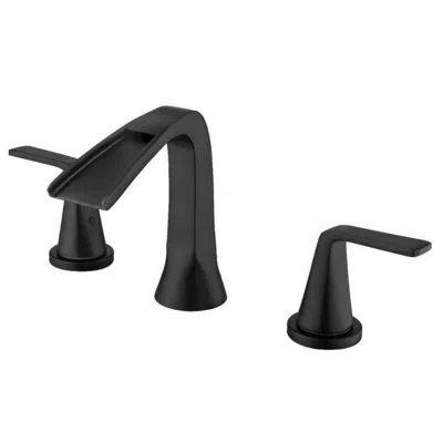Selected Widespread Bathroom Faucet In Matte Black