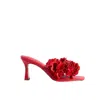 Selena Selena Women's The Florist Mid Heel Sandal In Red In Red