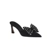 Selena Selena Women's The Vixen Bow Mule In Black Studs In Black