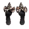 Selena Selena Women's The Vixen Bow Mule In Leopard Satin In Multi