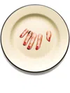 Seletti 16836 Enamel Fingers Plate In Neutrals