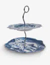 Seletti Acid Graphic-pattern Distorted Porcelain Cake Stand 28cm