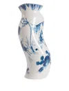 Seletti Acid King Wen Curved Porcelain Vase (18cm X 13.5cm) In Multi