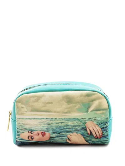 Seletti Beauty Case Seagirl Bag In Blue