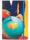 Seletti Big Globe Print Notebook In Blue