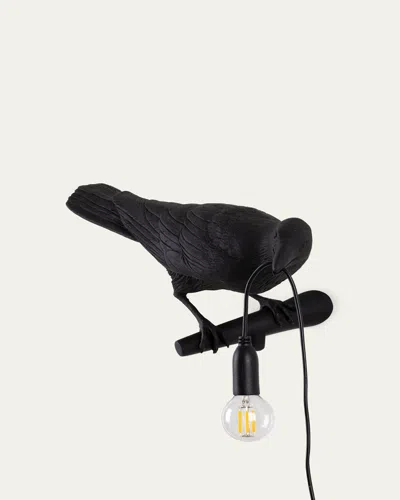 Seletti Bird Looking Right Led Lamp In Black