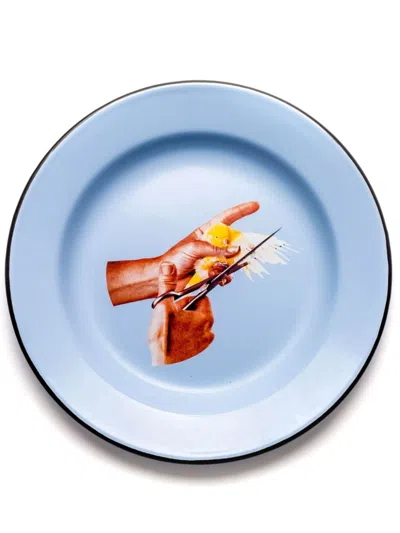 Seletti Bird Plate (26cm) In Blue