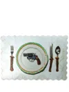 Seletti Bon Appetit Placemats (set Of Four) In Neutrals