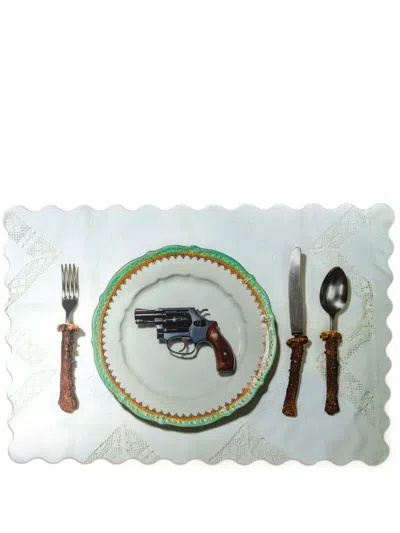Seletti Bon Appetit Placemats (set Of Four) In Neutrals