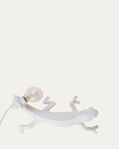 Seletti Chameleon Going Down Usb Wall Lamp In White