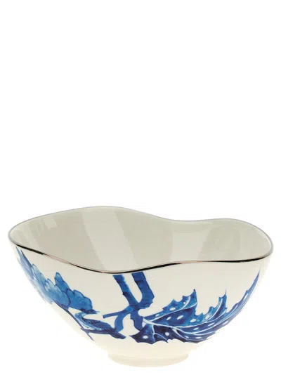 Seletti Chinese Leaves Plates Multicolor In Blue