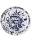 Seletti X Diesel Living Hollandia Flowers Porcelain Plate In Weiss