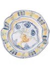 Seletti X Diesel Living Spanish Maiolica Porcelain Plate In Weiss