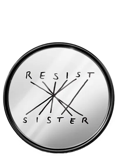 Seletti 'connection Resist Sister' Mirror In Black