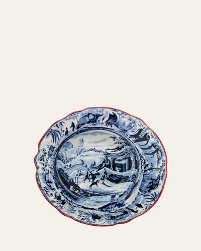 Seletti Diesel Classics On Acid Arabian Soup Plate In Blue-white-red