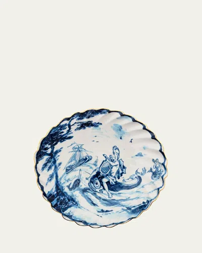 Seletti Diesel Classics On Acid Delfino Soup Plate In White-blue