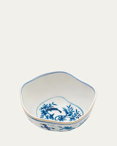 Seletti Diesel Classics On Acid Dragon Bird Bowl In White-blue
