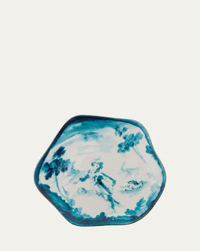 Seletti Diesel Classics On Acid Fiorentino Dessert Plate In Blue-white