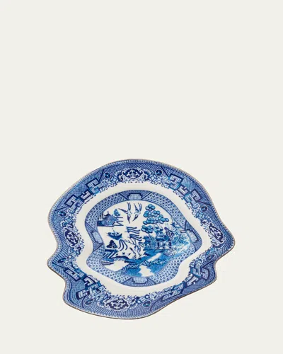 Seletti Diesel Classics On Acid Glitchy Willow Dessert Plate In Blue-white