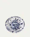 Seletti Diesel Classics On Acid Hollandia Flowers Dinner Plate In White-blue