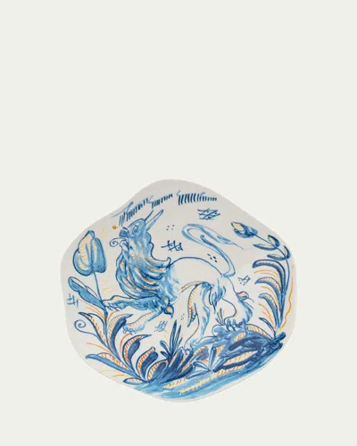Seletti Diesel Classics On Acid Leone Soup Plate In White-blue-yellow