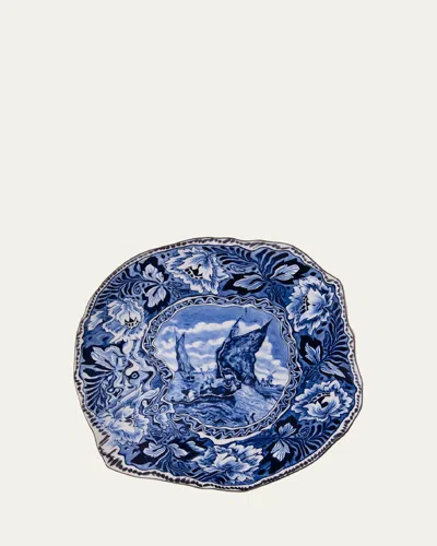 Seletti Diesel Classics On Acid Mastricht Ship Dinner Plate In Blue-white
