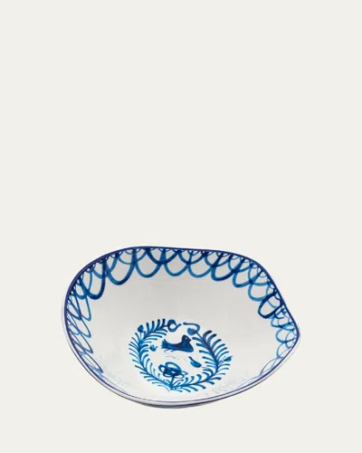 Seletti Diesel Classics On Acid Pajaro Sald Bowl In White-blue