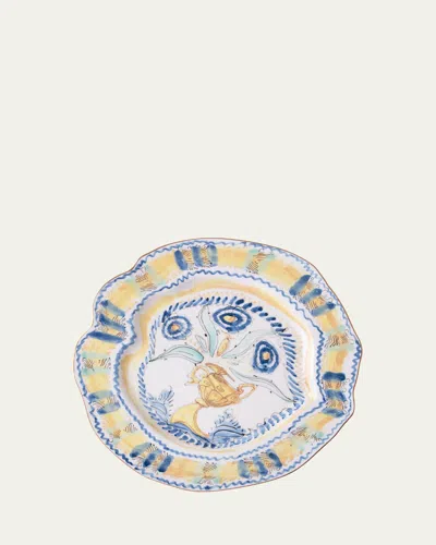 Seletti Diesel Classics On Acid Spanish Maiolica Dinner Plate In White-yellow-blue
