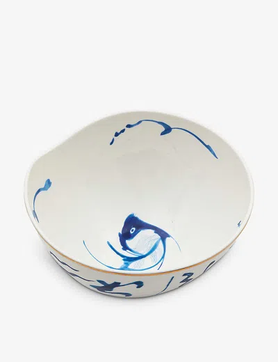 Seletti X Diesel Living Classics On Acid Koi Porcelain Salad Bowl 18.3cm