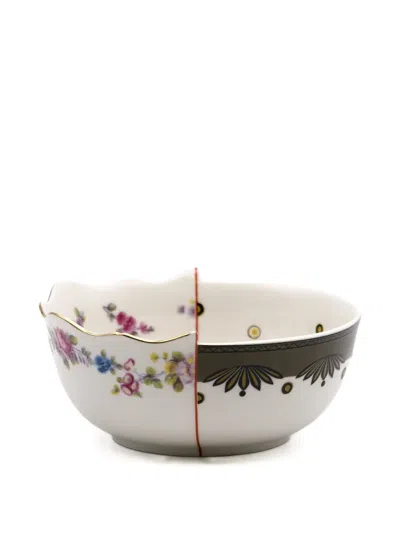 SELETTI FLORAL-GEOMETRIC PATTERNED BOWLS (SET OF TWO)