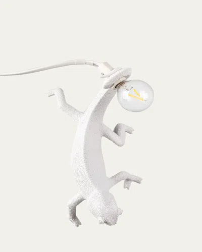 Seletti Going Down Chameleon 6" Lamp In White