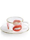 Seletti Graphic-print Coffee Cups (set Of Two) In White
