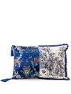 Seletti Hybrid Argia Panelled Cushion In Blau