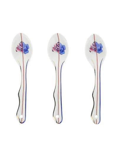 Seletti Hybrid Armilla Coffee Spoons In Weiss