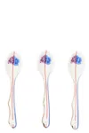 Seletti 'hybrid Armilla' Teaspoons In Multi