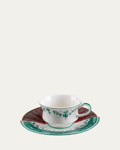 Seletti Hybrid Chucuito Coffee Cup & Saucer In Green