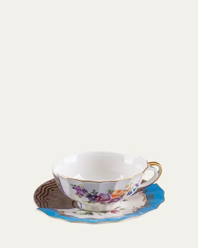 Seletti Hybrid Kerma Teacup & Saucer In White