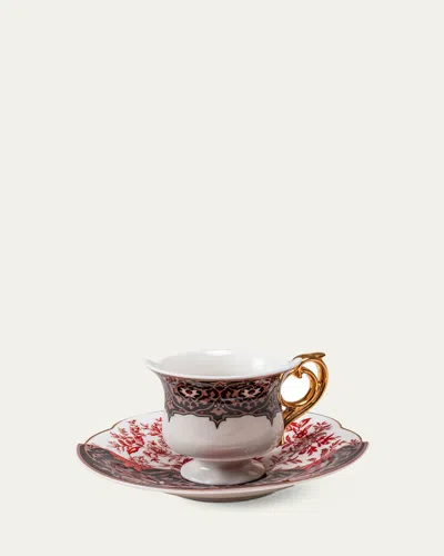 Seletti Hybrid Sagala Coffee Cup & Saucer In Multi