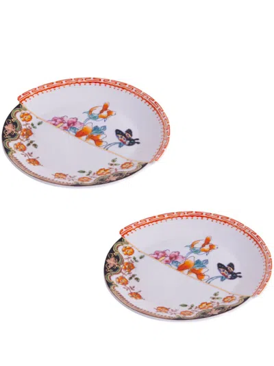 Seletti Hybrid Zemrude Bread Plate (set Of Two) In White