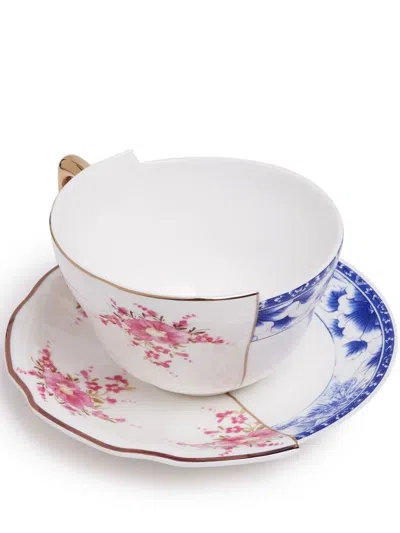 Seletti Hybrid Zenobia Teacup With Saucer In White
