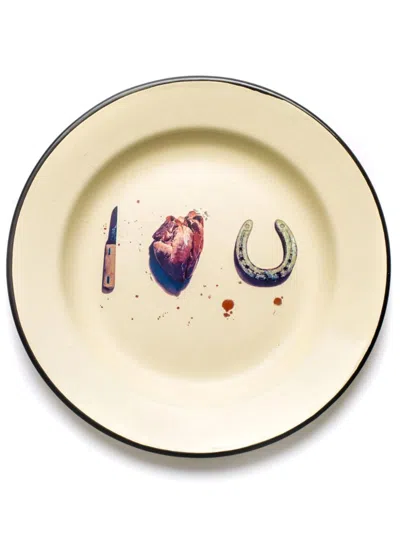 Seletti I Love U Plate (26cm) In Neutrals